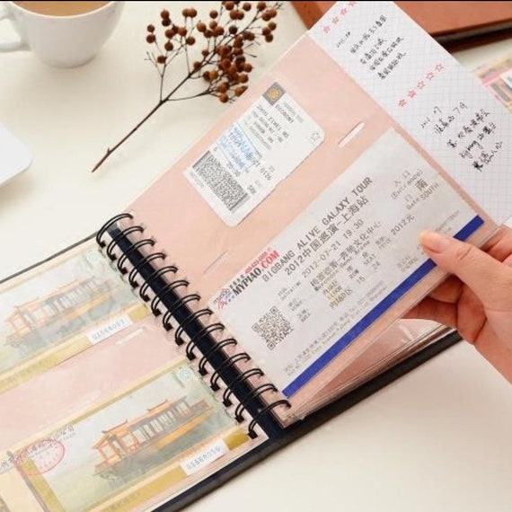 Album De Ticket, Refillable Ticket Collection Book,100 Pockets Ticket  Organizer,ticket Stub Diary,sports Movie Concert Bill Collection,gift -   UK