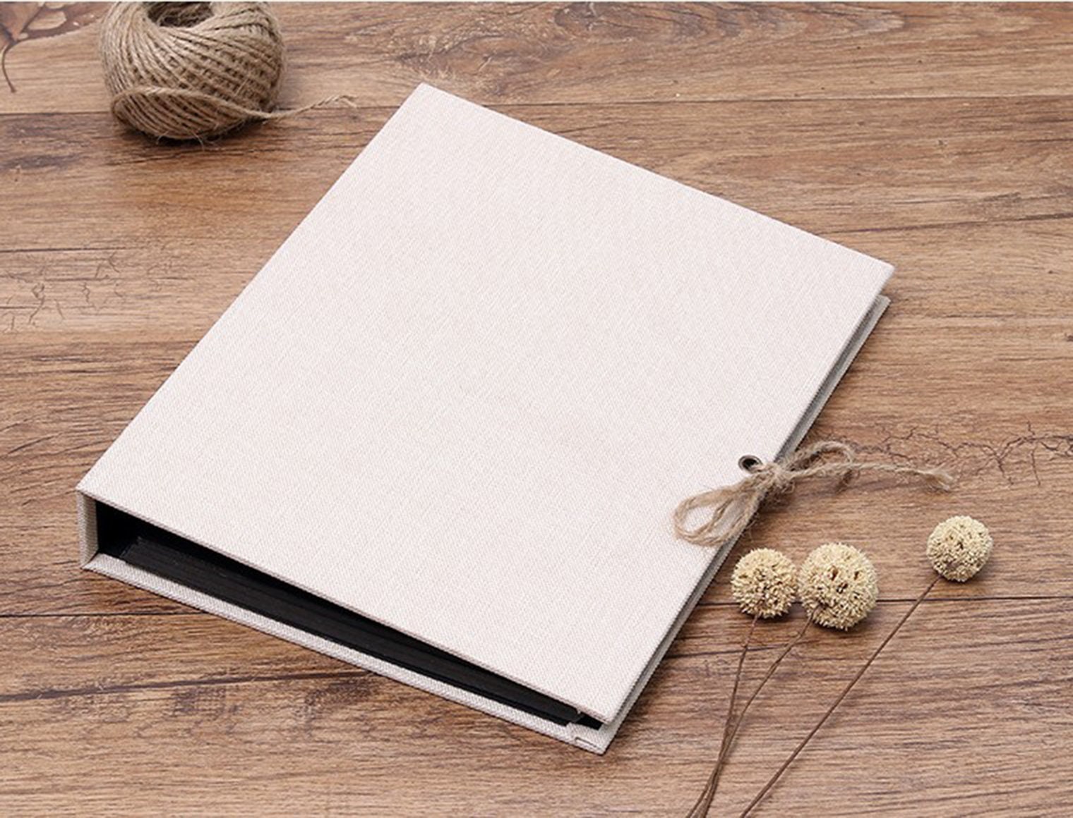 60Pages Linen Photo Album Scrapbook 3 Ring Binder Black Kraft Etsy