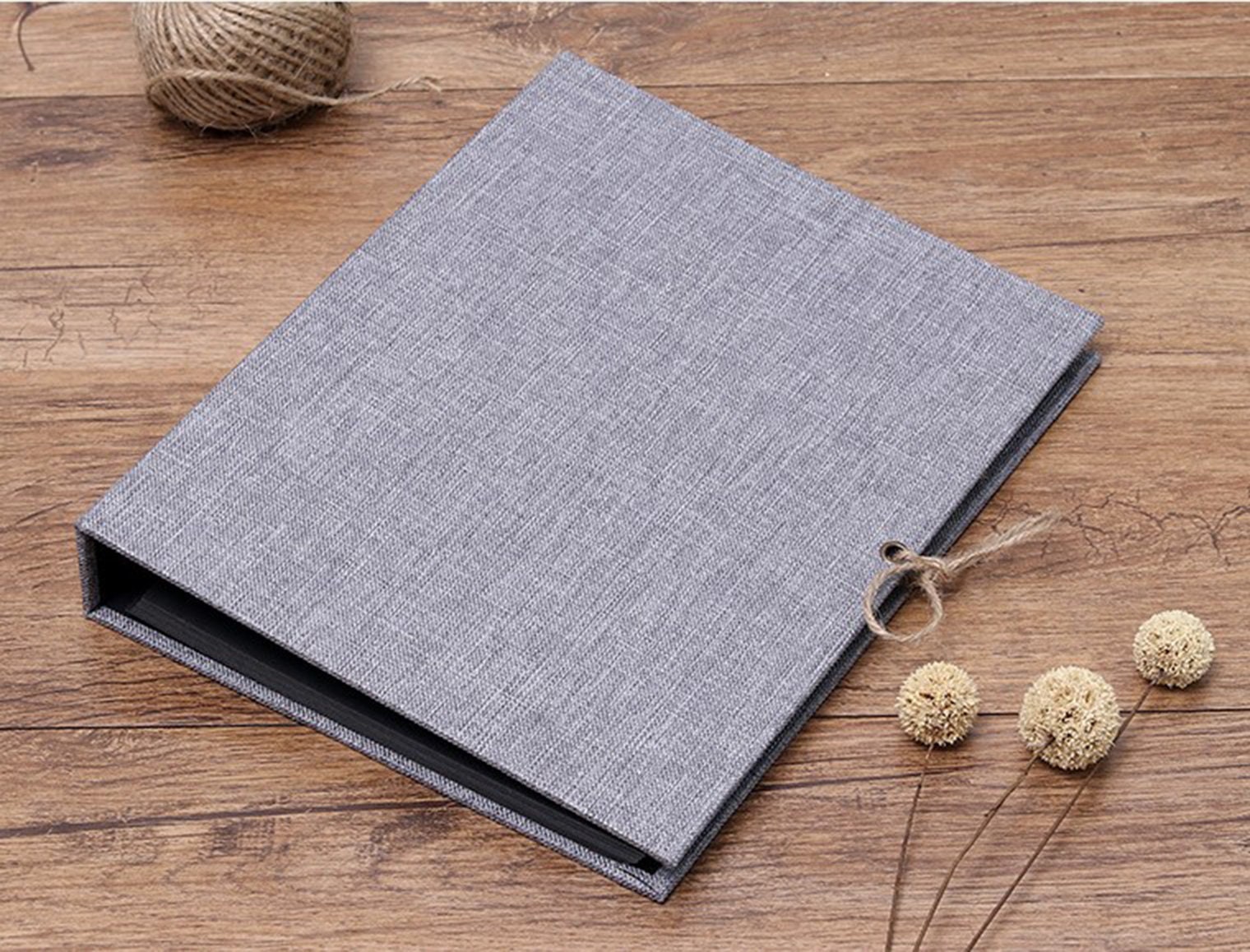 60Pages Linen Photo Album Scrapbook 3 Ring Binder Black Kraft Etsy