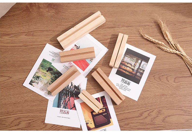 2pcs Wooden Photo Holder Table Picture Holder Wooden Memo Etsy
