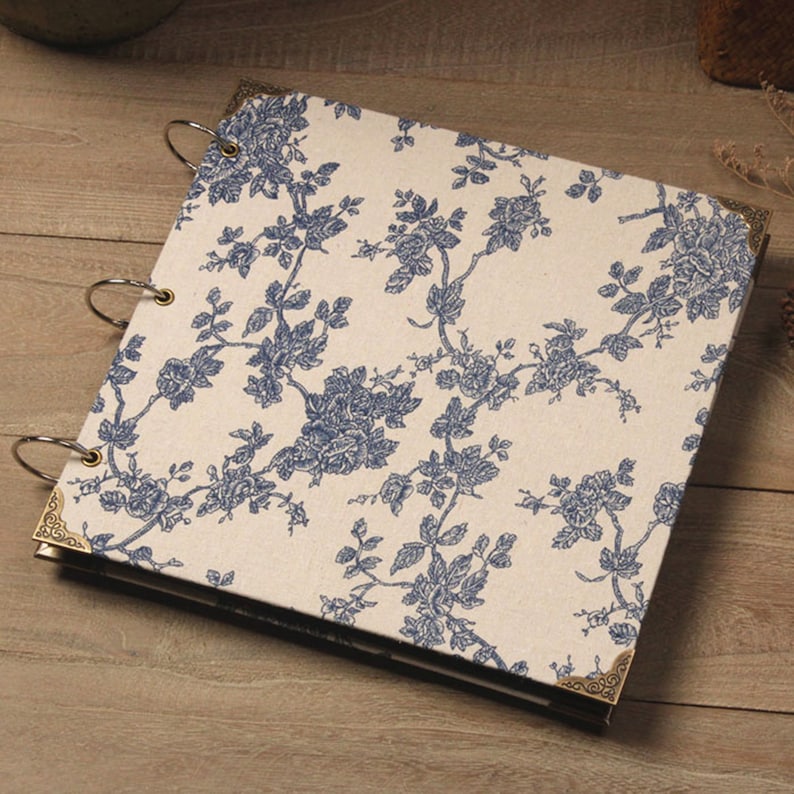 3 Ring Binder Vintage Scrapbook Flower CoverCloth Photo Album Etsy