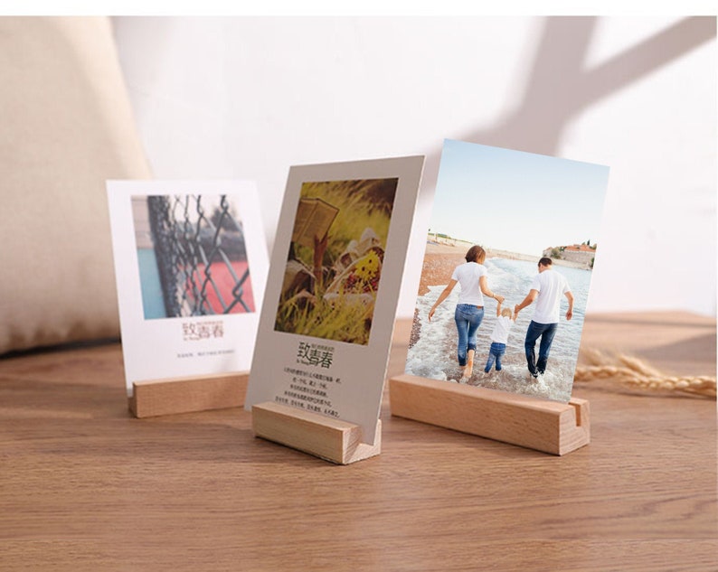2pcs Wooden Photo Holder Table Picture Holder Wooden Memo Etsy