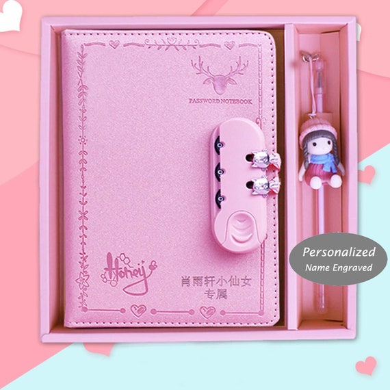 Kid's Secret Lock Journal Notebook Writing Custom Personalized