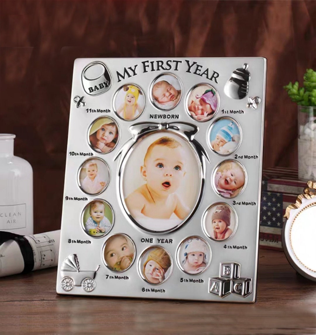 My First Year Personalized Photo Frame,baby 1 Year Birthday Gift, Baby