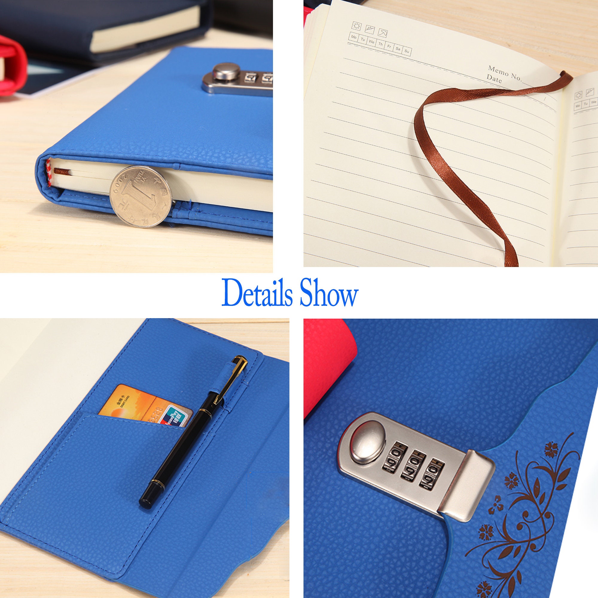 Lock Journal Combination Notebook writing Secret Diary Etsy