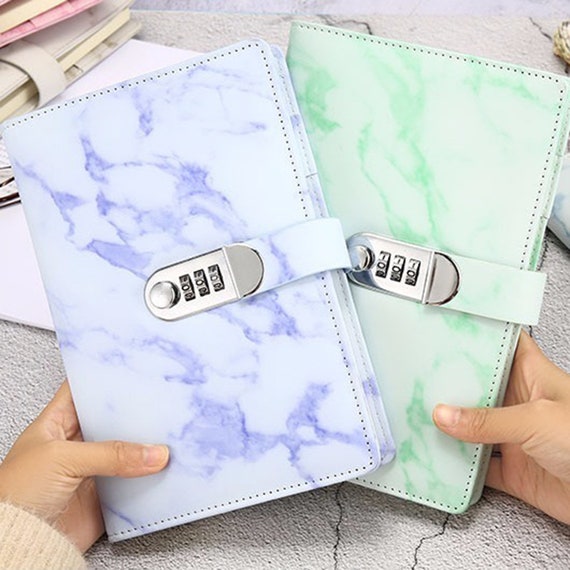 1 PC A5 Marble Blank Notebook Korean Stationery Planner Diary Organizers 
