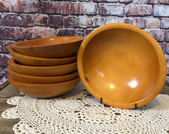 Vintage Munising Wood Bowls Munising MI Vintage Wooden Etsy