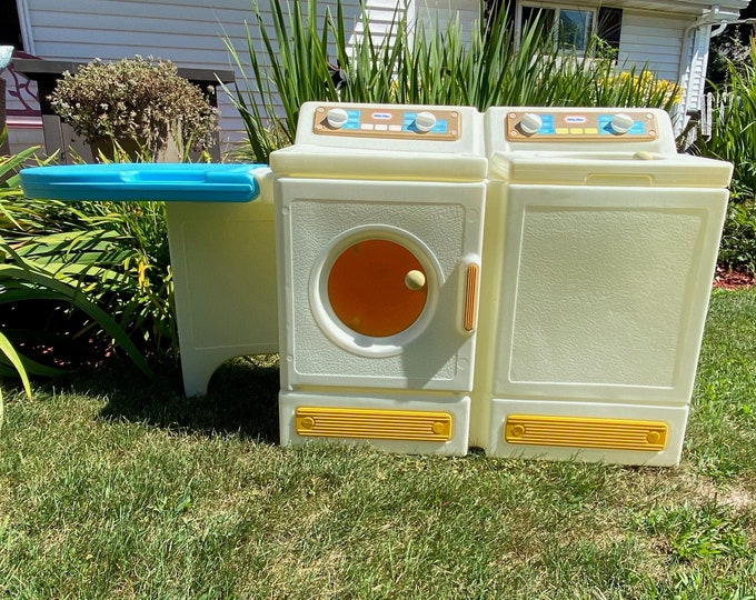 Vintage Little Tikes Washer and Dryer With Ironing Board Pretend Play