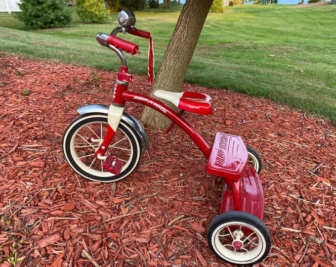 Vintage Radio Flyer Tricycle Retro RED Trike 1990s Tricycle With Bell