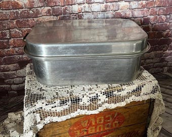 Vintage Wear-Ever Roasting Pan with Rack - 3 Piece Wearever Aluminum Roaster