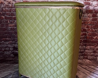 Mid Century Olive Green Clothes Hamper – Hawkeye by Burlington Vinyl Laundry Hamper