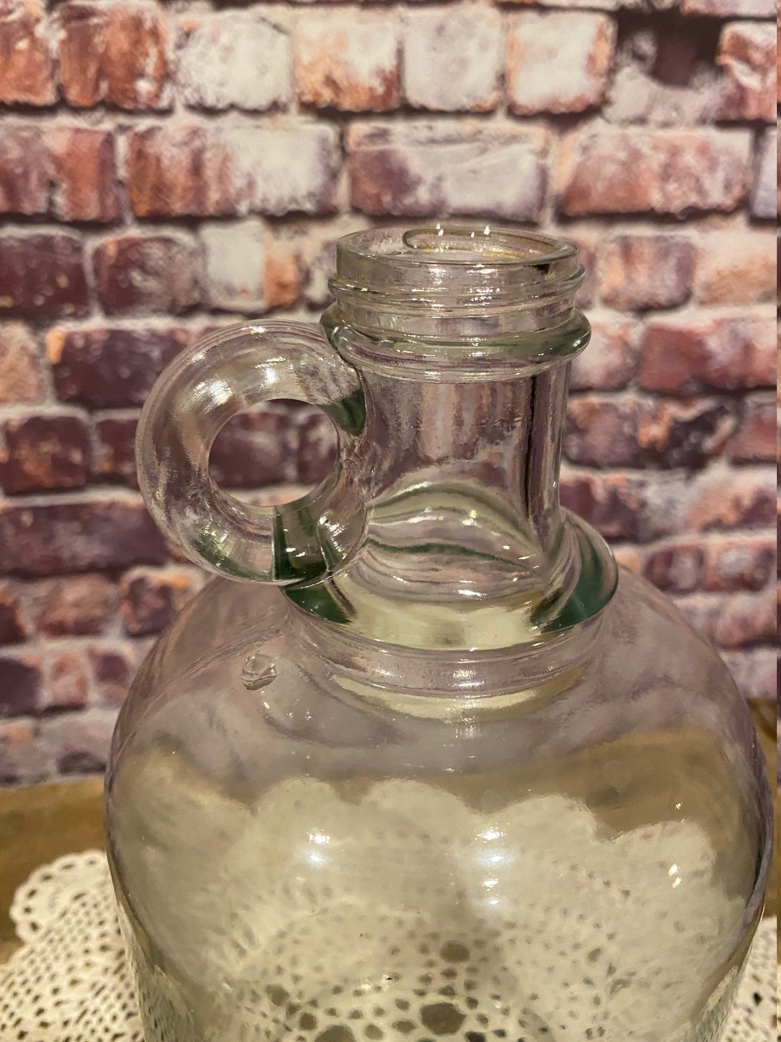Vintage Glass Bottle with Screw Cap Nice Half Gallon Glass Etsy