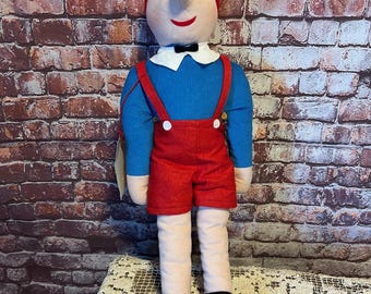Vintage Pinocchio Stuffed Doll - Cuddle Toy Classics - Styled by Douglas