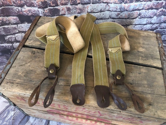Vintage Suspenders Police Brace - Rare Find - 1940