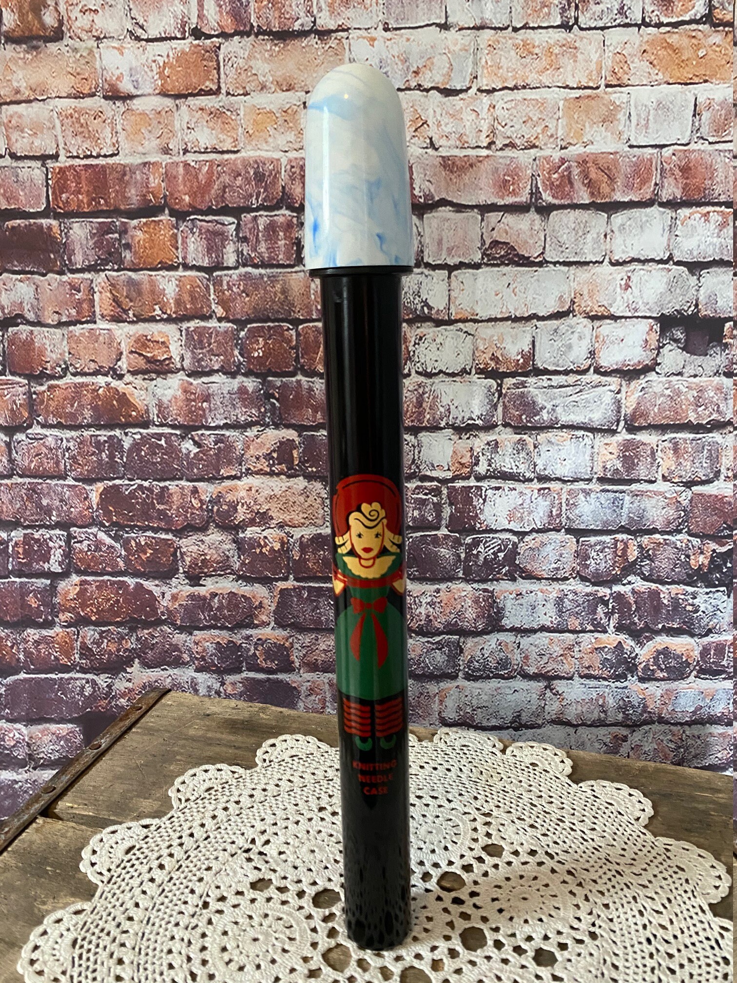 Vintage Knitting Needle Case GMP Corp Milwaukee WI Clark's Knitting Needle Boye 7 U.S.A. Retro