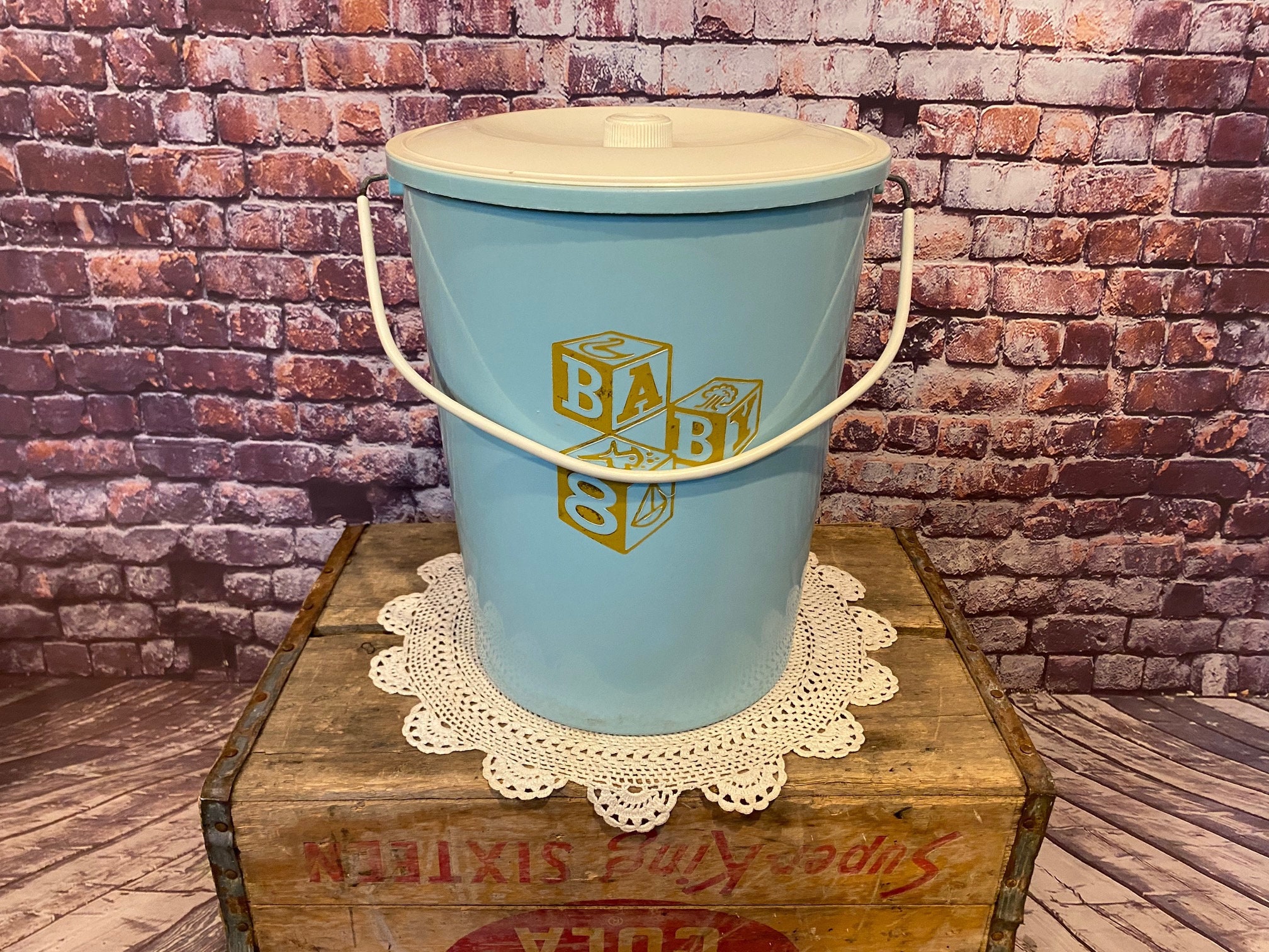 Vintage Plastic Diaper Pail 1960's Vintage Nursery Decor Etsy