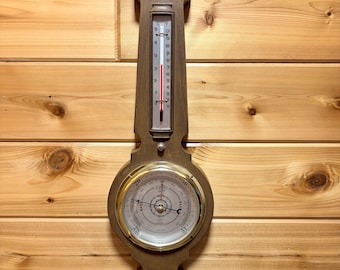 Vintage Springfield Talking Weather Station - Banjo Style Thermometer Barometer Hygrometer - Weather Radio - Model 2204