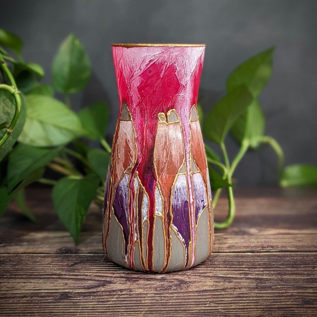 Blush Pink Vase Delicate Design Feminine Lounge Bedroom Decor Hand