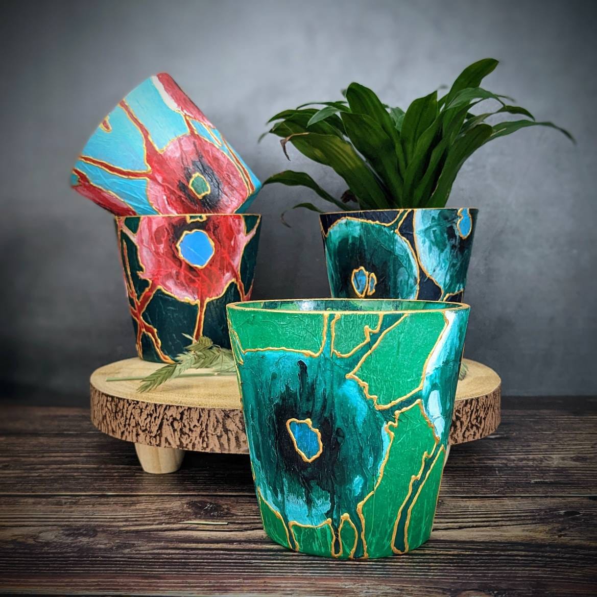 Piccolo vaso colorato per piante da interno, alzavola, fioriera