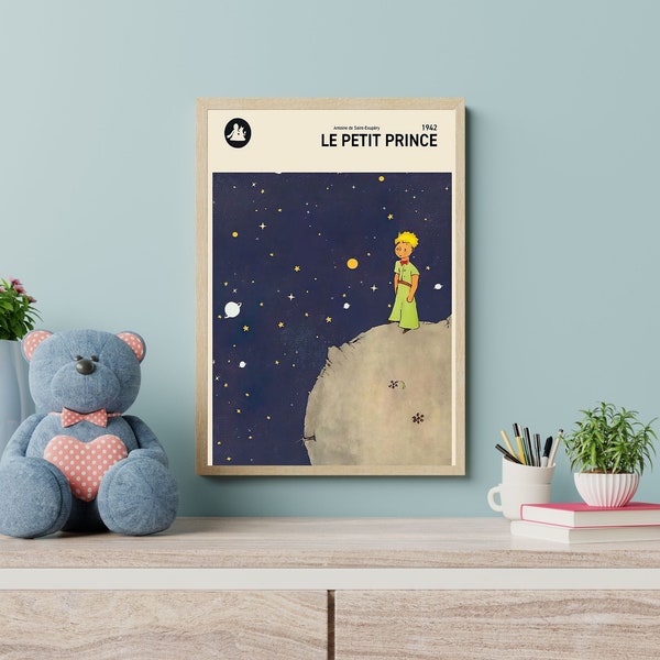 The Little Prince Wall Art Print Printable Art Digital Le Petit Prince Book Cover Poster The Little Prince Fan Gift Antoine de Saint-Exupéry