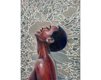 Black Woman Art Original Art Oil Painting Canvas Wall Art