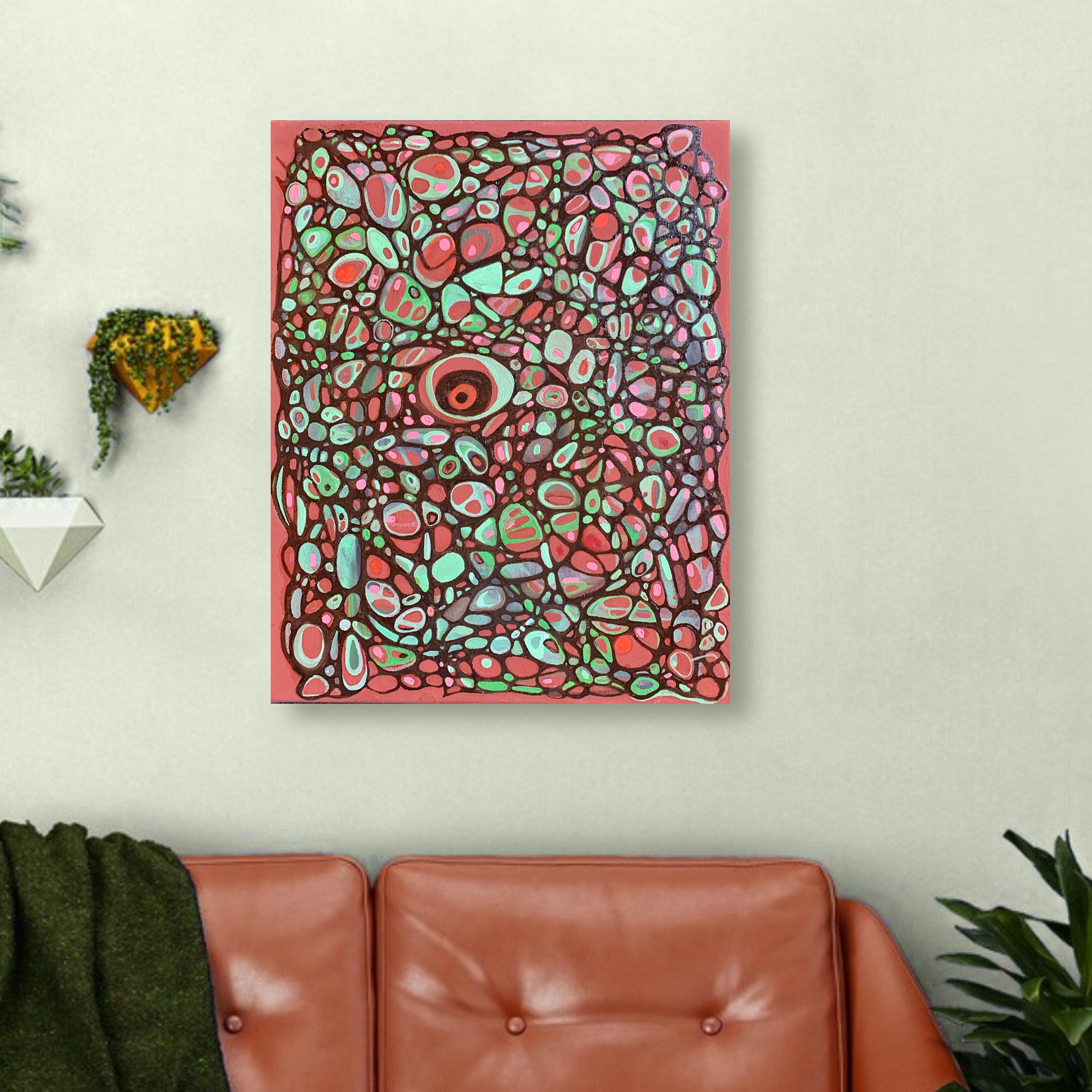 Abstract terracotta painting on canvas original oil Etsy