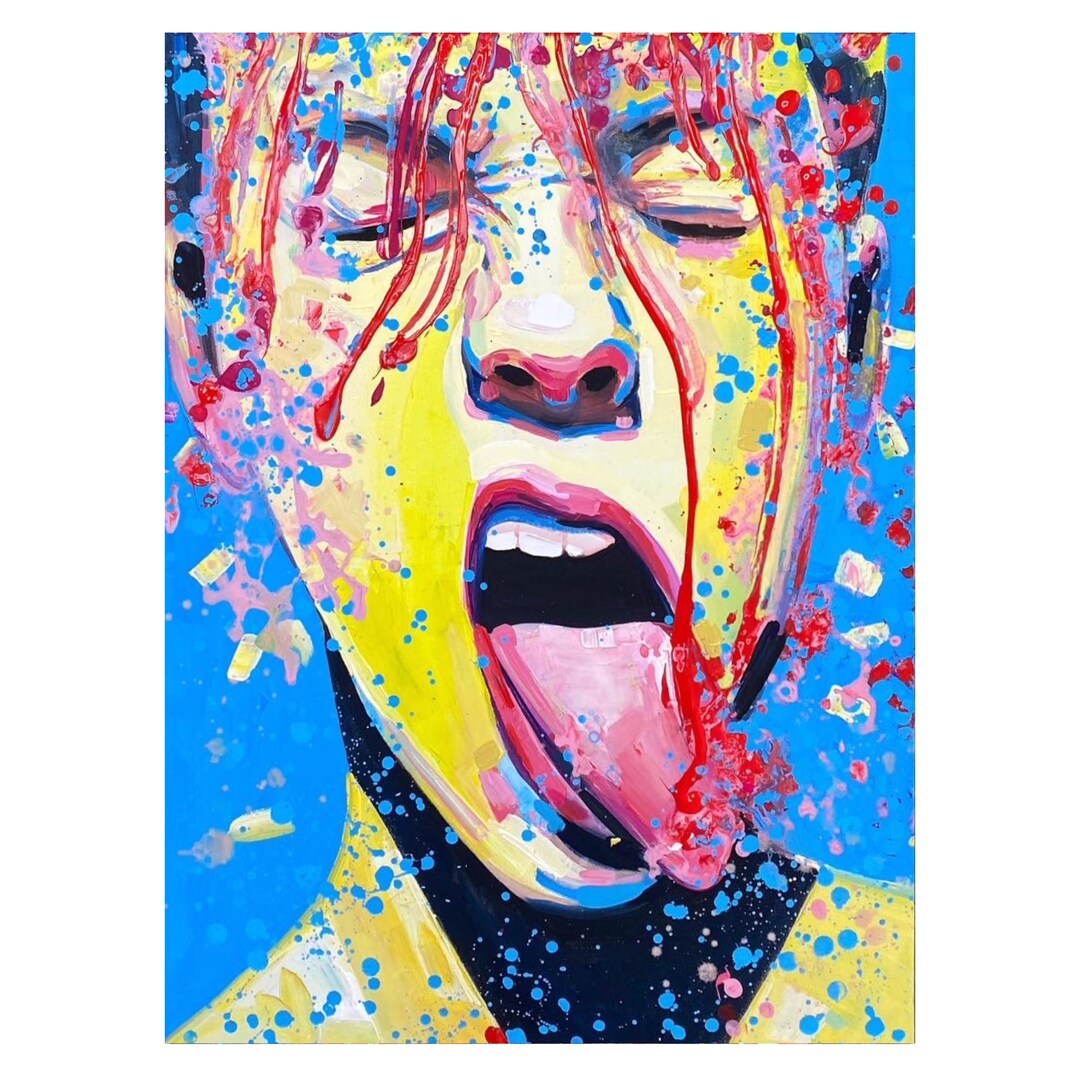 Pop Art Portrait Large Modern Wall Art Large Canvas Art Etsy