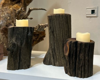 Rustic Votive Candles, set of three.