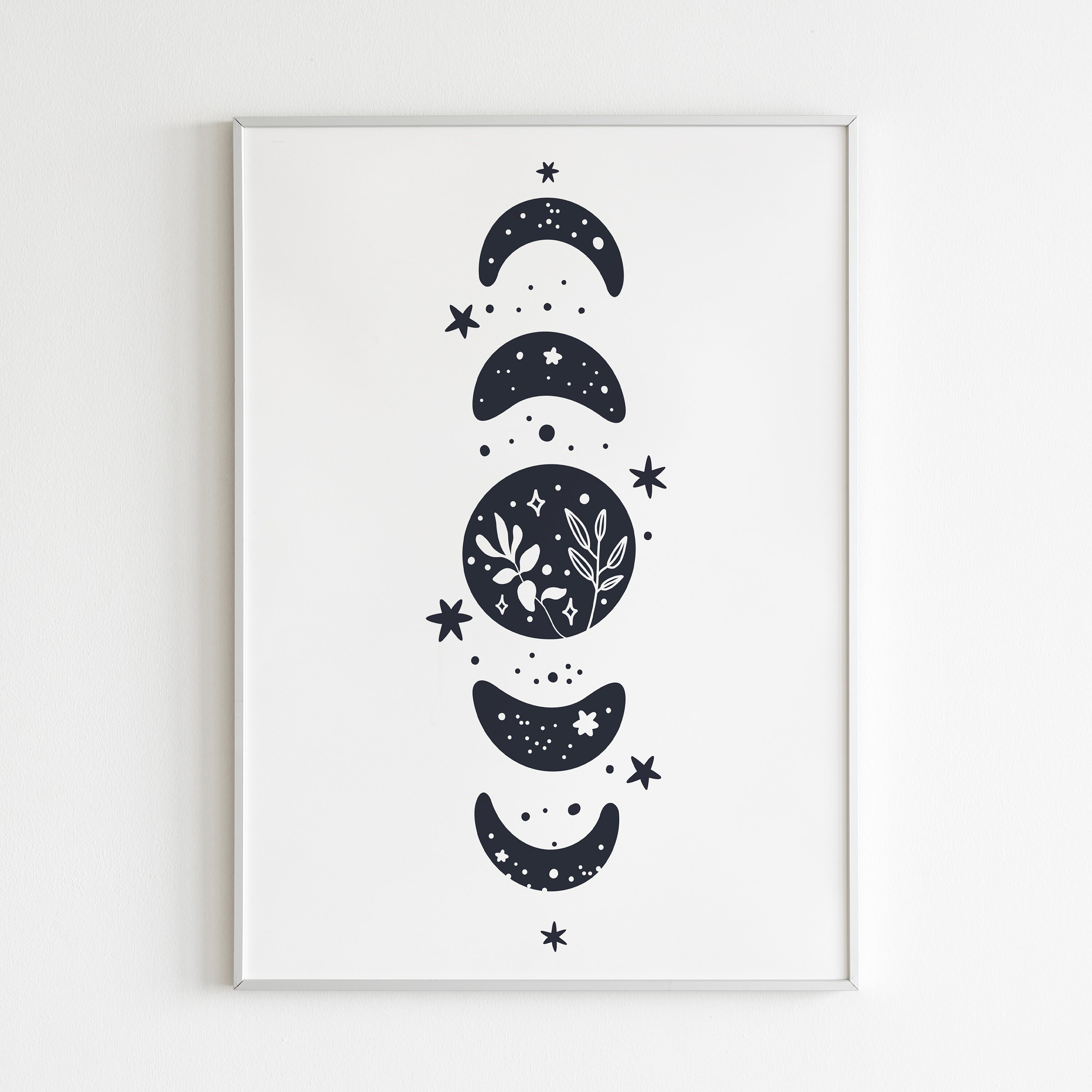 Black and white kids room wall art Set of 5 nursery playroom Etsy