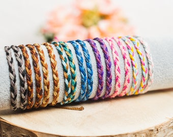 Braided bracelet - many different colors to choose from - individually personalizable