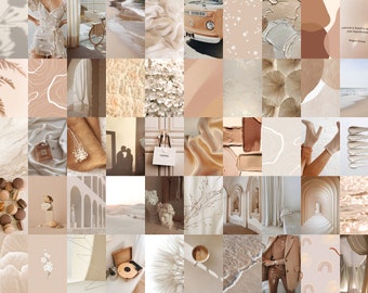 Photo Collage Kit - Beige Aesthetic, DIGITAL  (Set of 50)