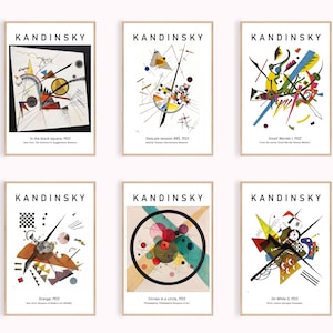 Kandinsky Poster, Printable, Set of 6 digital prints, Kandinsky