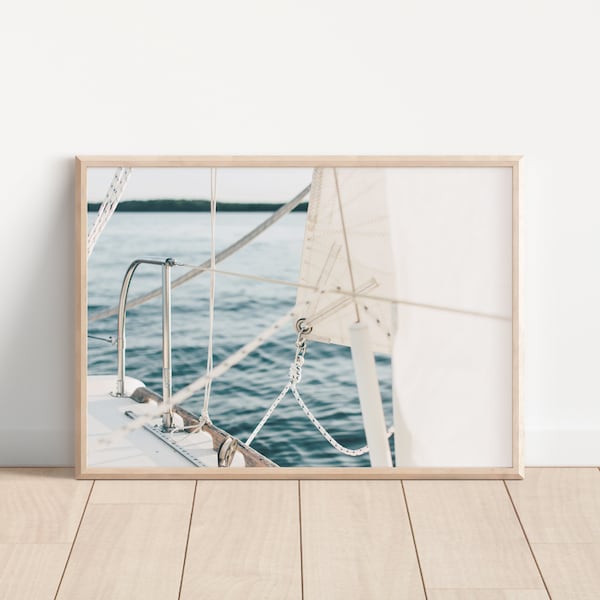 Sailing Photo, Yacht Print, Sailboat Photography, Yacht Wall Decor, Nautical Art Print, Nautical Photography, Printable Art