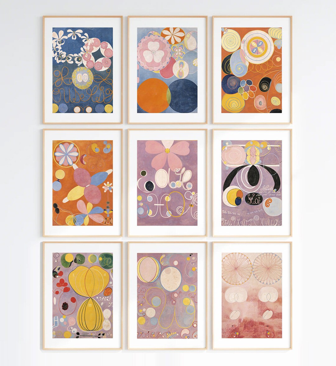 Hilma Af Klint Prints Set of 9 Set of 9 Digital Download Etsy