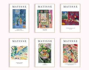 Matisse Poster Set, Gallery Wall Art, Museum Exhibition, Abstract Print, Set of 3, Matisse Print, Exhibition Wall Art, Museum Print