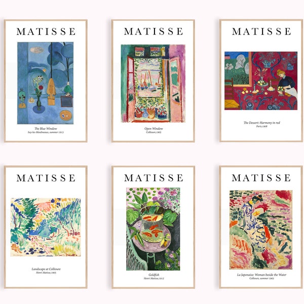 Matisse Poster Set, Gallery Wall Art, Museum Exhibition, Abstract Print, Set of 3, Matisse Print, Exhibition Wall Art, Museum Print