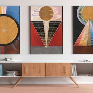 Hilma Af Klint Drucke 3er Set, 3er Set, digitaler Download, Hilma Af Klint Print, Hilma Af Klint Digital Print, Wall Art Printable