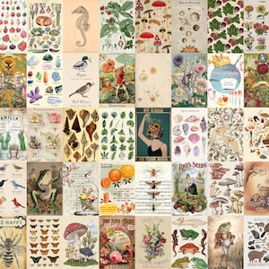 Vintage Poster Wall Collage Kit Aesthetic,Vintage Pictures, Room Decor, Old Photo Collage Kit, Digital Prints
