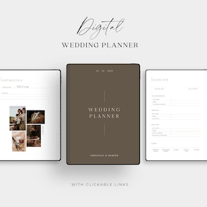 Digital Wedding Planner | Mocha |  GOODNOTES/NOTABILITY | iPad | PDF