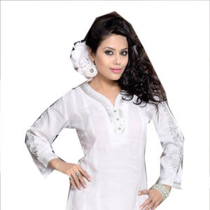 Boho Tunic Tops, Tunics, Womens Clothing, Western Top, Womens Tunic,Plus Tunics, Tunics, Tunic Top,Plus Size, white tunic , white dress