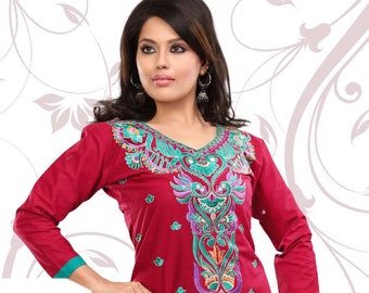 Vêtements grande taille pour femmes, robe bohème. Haut tunique pour femme, tunique brodée en coton, robe tunique de créateur de beauté, robes tuniques décontractées