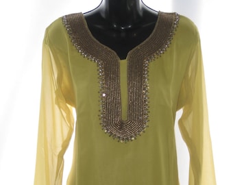 720 B Women's Bohemian Embroidered Blouse – Medieval Renaissance Tunic Top, 100% Rayon, Loose Fit