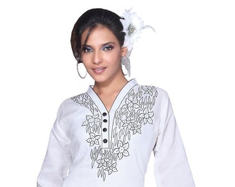 Maple Clothing Camicetta da donna con stampa kurti indiana
