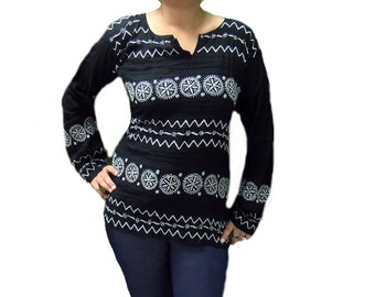 Black Tunic Top for women . embroidered dress, Boho tunic dress, resorts tunic ,Casual wear resort wear, plus black tunic women, Tunic shirt
