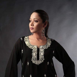 Black Tunic, Tunic, Plus Size Tunic, Black Top /Black Tunic Top  women ,Bohemian Clothing/Asymmetric Tunic  Hippie Ethnic Woman&#39;s Dress