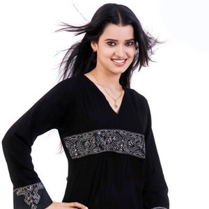 Black  Tunic Tops, Tunics, Womens Clothing, Western Top, Boho dress. Tunic Blouse. Black Loose Dress Top. Bohemian blouse. hippie blouse