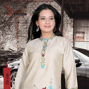 Women&#39;s Silk Cotton Tunic Top Plus Size Loose Solid Color Tunic Blouse Swing Tunic Dresses Tops Plus Size Clothing , Embraided Tunic