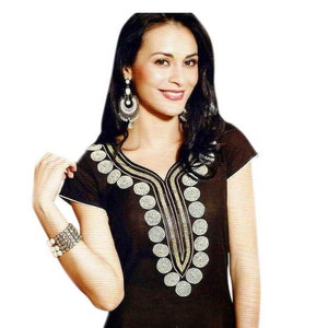 Black tunic  for women , Boho tunic  Tunic .Hippie Clothing,  Peasant Top, Plus Size Tunic, Woman black Tunic. Handcrafted Dress
