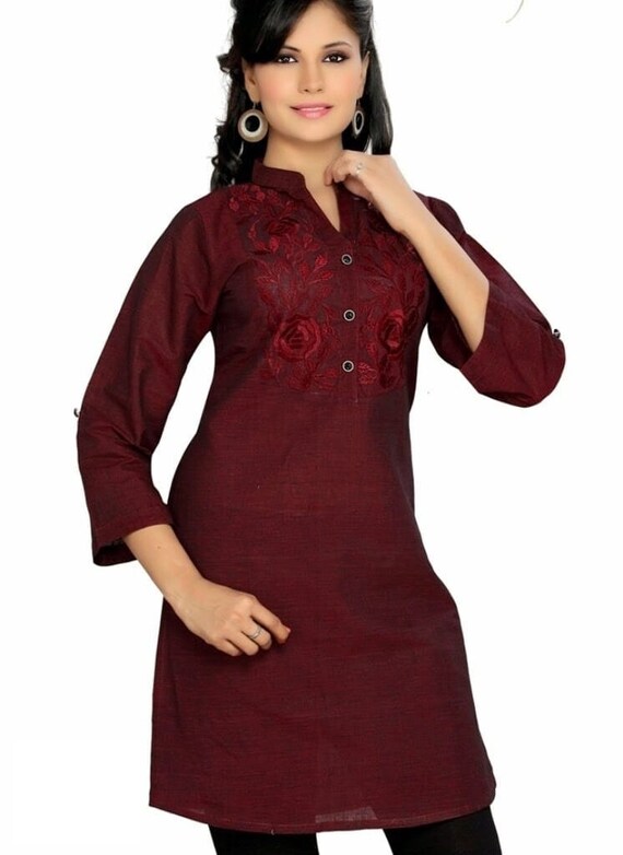 Buy Tunic Top for Ladies Designer Tunic Dress , Casual Tunic Dresses Plus  Size Clothing Boho Dress. Button Front Shirt Tunic, Tunic Top Online in  India - Etsy