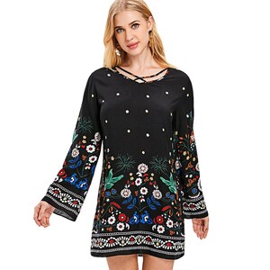 Tunic Tops for Women ,Boho Tunic, Plus Size Clothing, Long Sleeve Tunic, Oversized Tunic; Casual  Top, Boho Tunic, Party wear, Black tunic